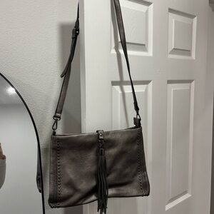 Jen & Co Gunmetal Marie Crossbody with Grommet Details